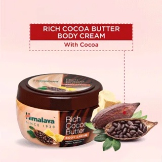 ภาพหน้าปกสินค้าครีมบำรุงผิวสำหรับผิวแห้ง ขาดน้ำ ขาดความชุ่มชื้น สูตรโกโก้บัตเตอร์ Himalaya Rich Cocoa Butter Body Cream 200ml ที่เกี่ยวข้อง