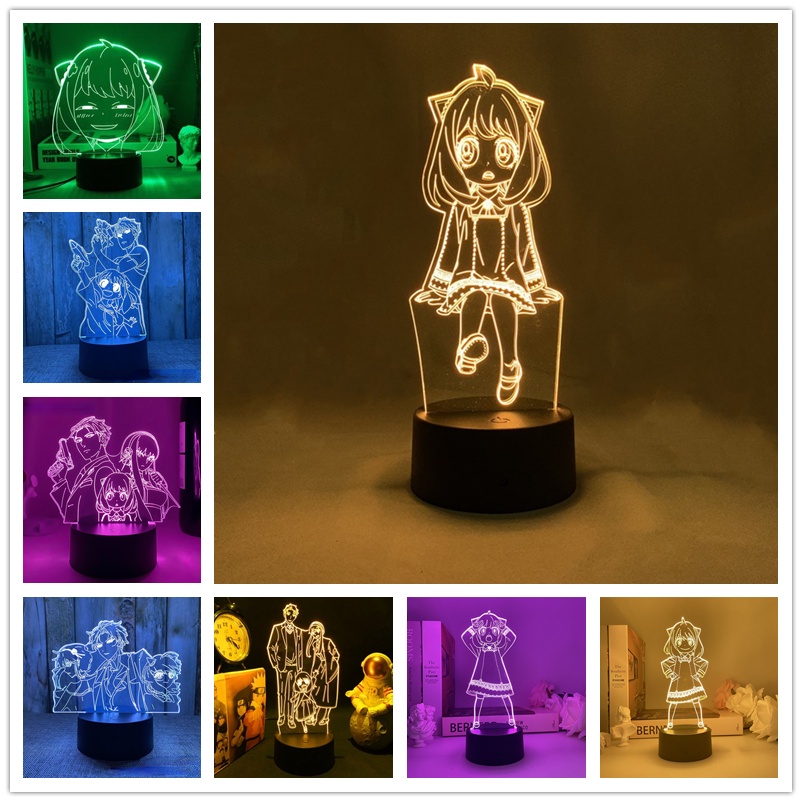 โคมไฟตั้งโต๊ะ-led-รูปตุ๊กตาอนิเมะ-spy-x-family-anya-forger-3-มิติ-เหมาะกับของขวัญสะสม