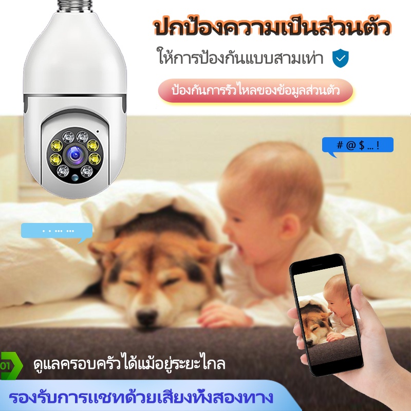 กล้องวงจรปิด-360-1920p-hd-night-vision-cctv-ip-camera-v380pro-กล้องวงจรปิด-การหมุนเต็มภาพติดตั้งง่ายติดตั้งภายใน