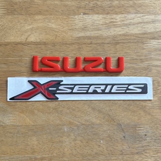 โลโก้ ISUZU X-SERIES ตัวหนังสือติดฝาท้าย จำนวน 2 ชิ้น