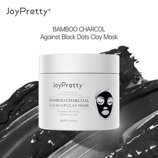 JoyPretty Bamboo Charcoal Face Mask Facial Cleansing Blackhead Remover Against Black Dots Acne Black Clay Mask Cream Ski