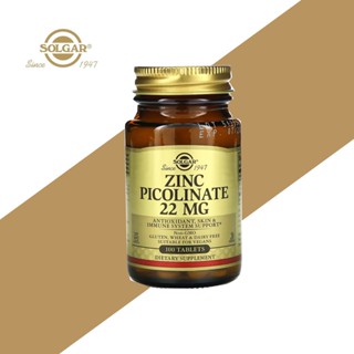 ภาพหน้าปกสินค้าSolgar | ซิงค์ Zinc, Picolinate 100 Tablets ที่เกี่ยวข้อง