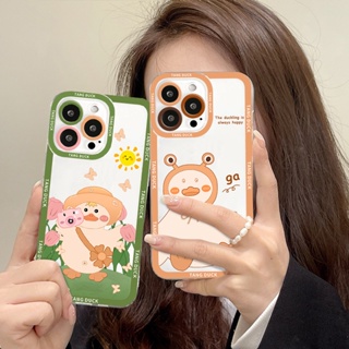 เคสโทรศัพท์มือถือ ลายเป็ดน้อยสีเหลือง สําหรับ iphone 14 13 12 11 Pro max 8 Plus Xr Xs