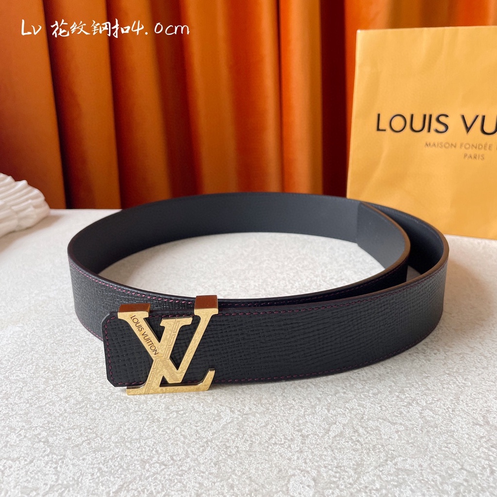 พรี-ราคา3000-lv-louis-vuitton-หนังวัว-ผู้ชาย-เข็มขัด4cm