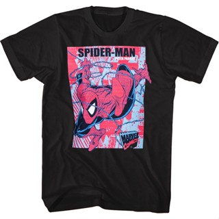 Spider-Man T-Shirt เสื้อคนอ้วนผญ เสื้อขาว