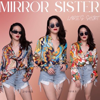 Code : 21018.5 เสื้อคอจีนลายดอก งานป้าย Mirrorsister