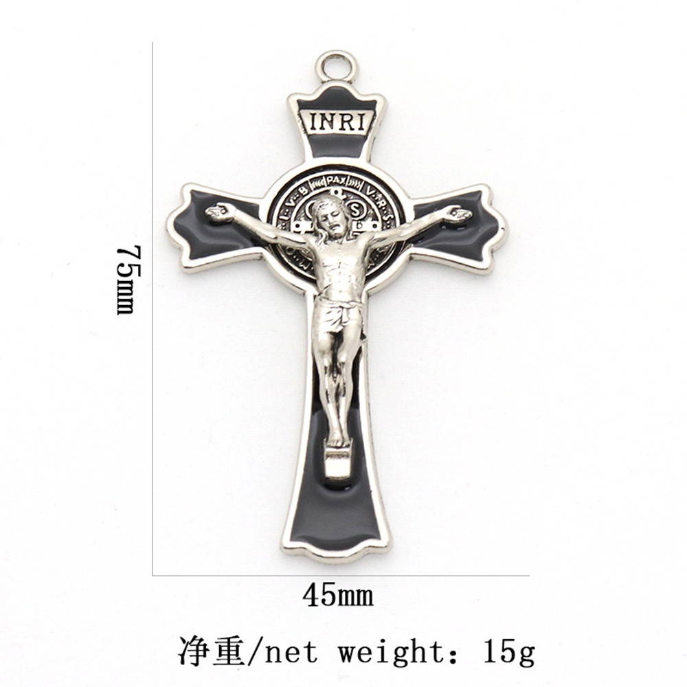 diyalo-จี้ไม้กางเขน-st-benedict-crucifix-สีทอง-สีเงิน-สําหรับทําเครื่องประดับ-สร้อยคอ-diy-1-ชิ้น