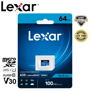 รูปภาพขนาดย่อของLexar 64GB High-Performance Micro SDXC 633xลองเช็คราคา