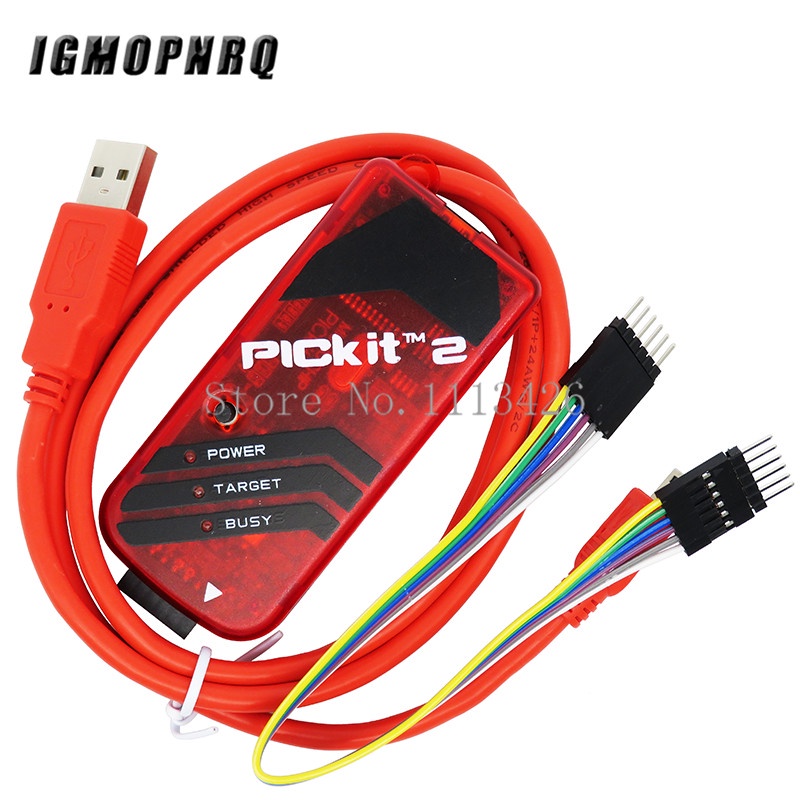 pickit2-pic-kit2-โปรแกรมเมอร์จําลอง-pickit-2-สีแดง-พร้อมสาย-usb-dupond