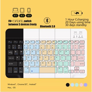 [แป้นพิมพ์ภาษาไทย] แป้นพิมพ์บลูทูธ ไร้สายแป้นพิมพ์แท็บเล็ต Pad แป้นพิมพ์โน้ตบุ๊กเหมาะสำหรับ Android / IOS / Windows