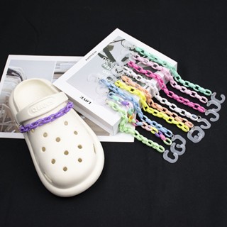 Crocs Jibbitz Coloful ชุดโซ่อะคริลิค สําหรับรองเท้า DIY