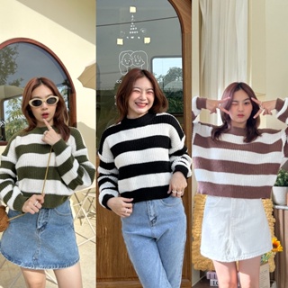 ภาพหน้าปกสินค้าWindy Sweater เสื้อไหมพรมลายทางผ้านุ่ม (SW-011) ที่เกี่ยวข้อง