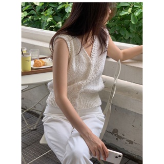 (พร้อมส่ง) Knit sweet top C3732 🍥🥧 เสื้อknit เสื้อสไตล์เกาหลี เสื้อผ้านิต เสื้อเบลาส์ มี 2 สี ดำ ขาว
