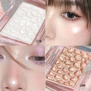 Kakashow Highlighter Powder Palette Pearly Glitter Eyeshadow Face Eye Contour long lasting Brighten Shimmer Highlight Cream Makeup Cosmetics