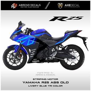 สติกเกอร์ R25 LIVERY AJI FIRMANTO BLUE TRI COLOR YAMAHA R25 OLD สําหรับติดตกแต่งรถจักรยานยนต์ พร้อมส่ง