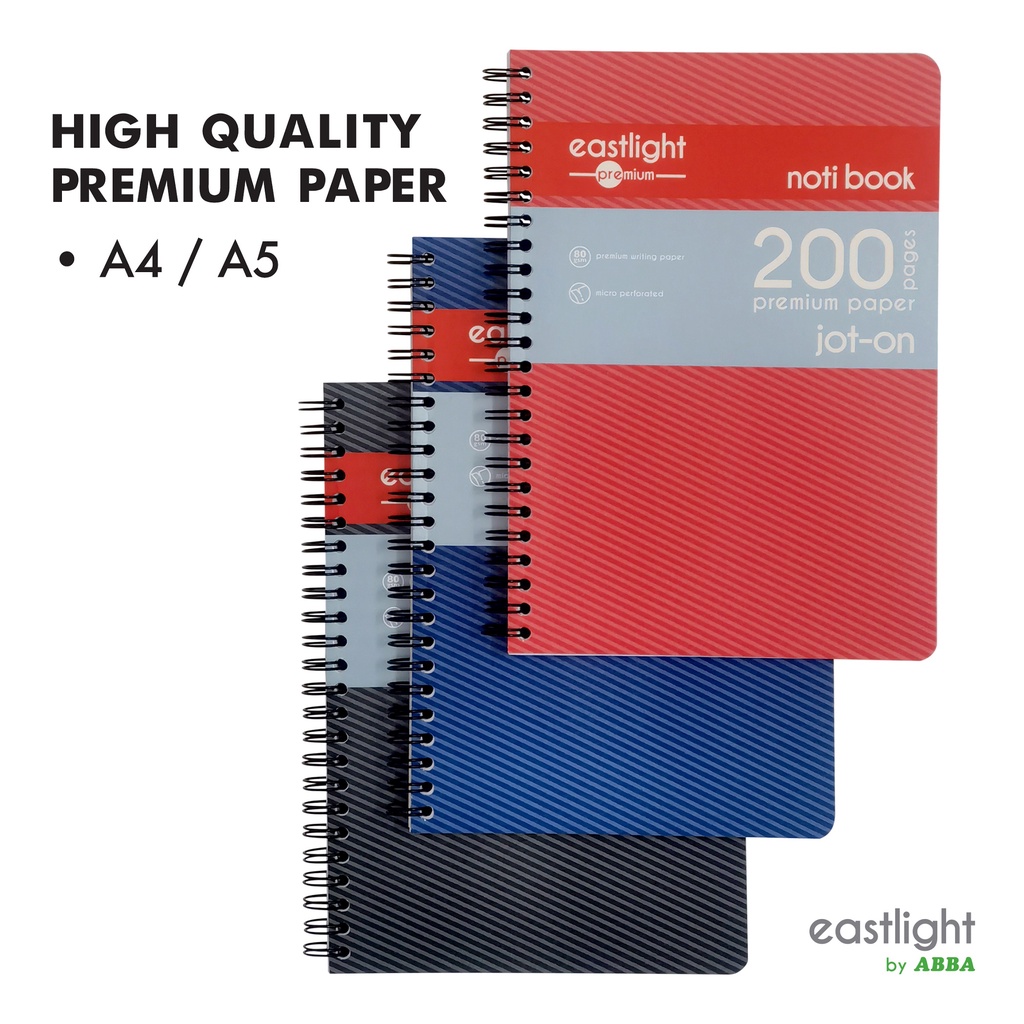 Abba 200 หน้า Notebook A4 A5 Wirebound / Buku Nota / Journal Ruled ...