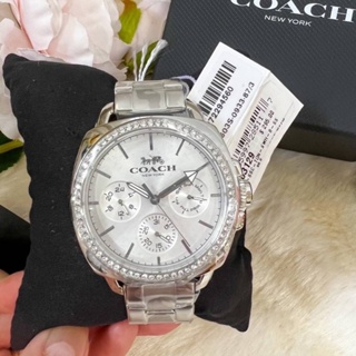 ภาพหน้าปกสินค้าพร้อมส่ง แท้ 🇺🇸100% New Coach นาฬิกา สีเงิน Coach 14503129 Boyfriend Women\'s Watch 34 mm ที่เกี่ยวข้อง