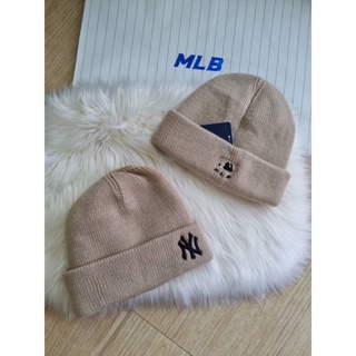 พร้อมส่ง ‼️👒หมวกไหมพรม mlb สีน้ำตาลใส่สวยมาก ของแท้💯