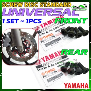 ดิสก์เบรก ด้านหน้า และด้านหลัง สําหรับ YAMAHA UNIVERSAL Y15 LC135 RS150 NVX155 DISC SKRU STANDARD (ด้านหน้า และด้านหลัง) ( 1 BIJI SAJA )