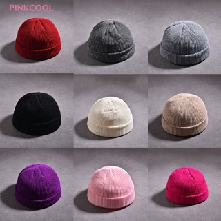 Pinkcool หมวกบีนนี่ ผ้าถัก ให้ความอบอุ่น สไตล์ฮิปฮอป แฟชั่นฤดูหนาว สําหรับผู้หญิง และผู้ชาย