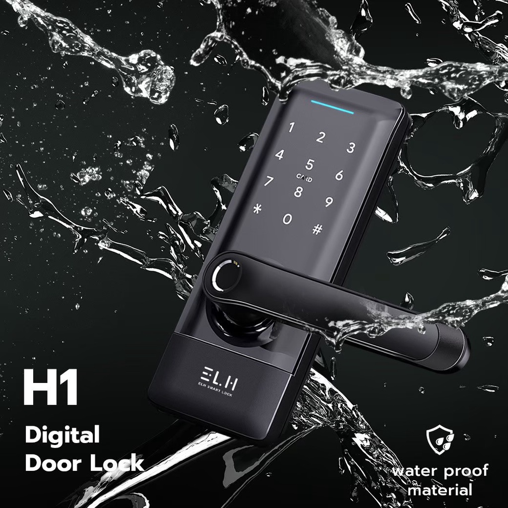 elh-smart-digital-door-lock-h1-กลอนประตูดิจิตอล-กันน้ำ-100-พร้อมสัญญาณกันขโมย-รับติดตั้ง