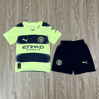 ชุดฟุตบอลเด็ก เสื้อทีมMancity ซื้อครั้งเดียวได้ทั้งชุด (เสื้อ+กางเกง) ตัวเดียวในราคาส่ง สินค้าเกรด AAA