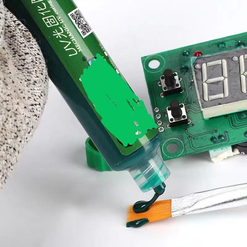 หมึก-หมึกซ่อมเชื่อมประสานแผงวงจร-at-uv601-10cc-สีเขียว-uv-curing-solderuvสำหรับซ่อมบอร์ด