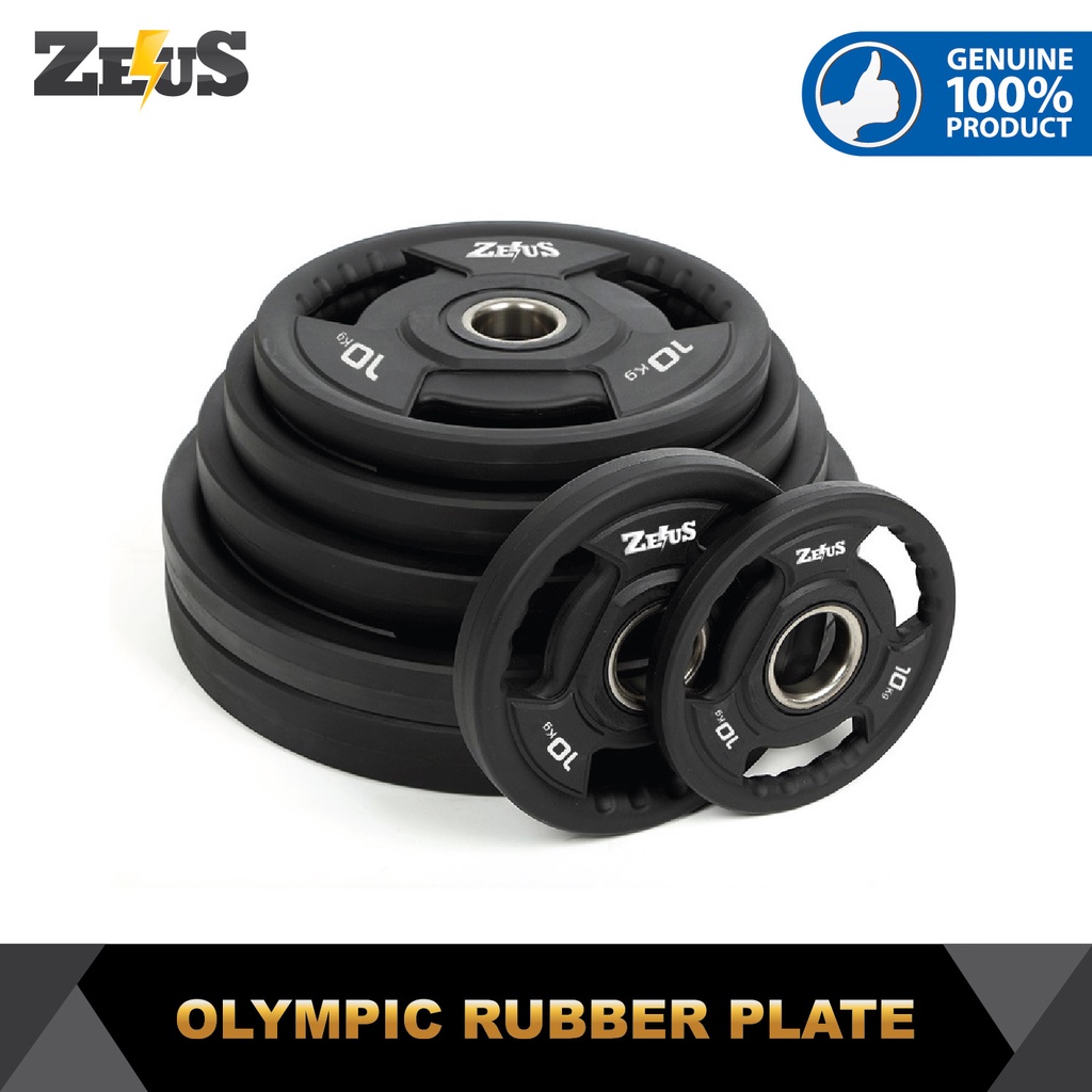Zeus Rubber Weight Plates ซูสแผ่นน้ำหนักโอลิมปิกแบบหุ้มยาง 6 คู่ ...