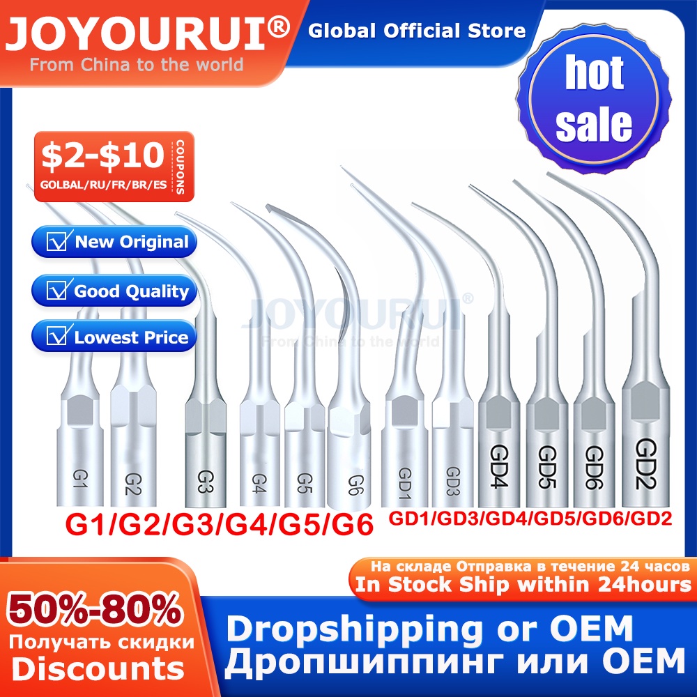 5 Pcs G2 G1 G3 Dental Scaling Instruments Woodpecker EMS Ultrasonic Tips Piezo Scaler Cavitron