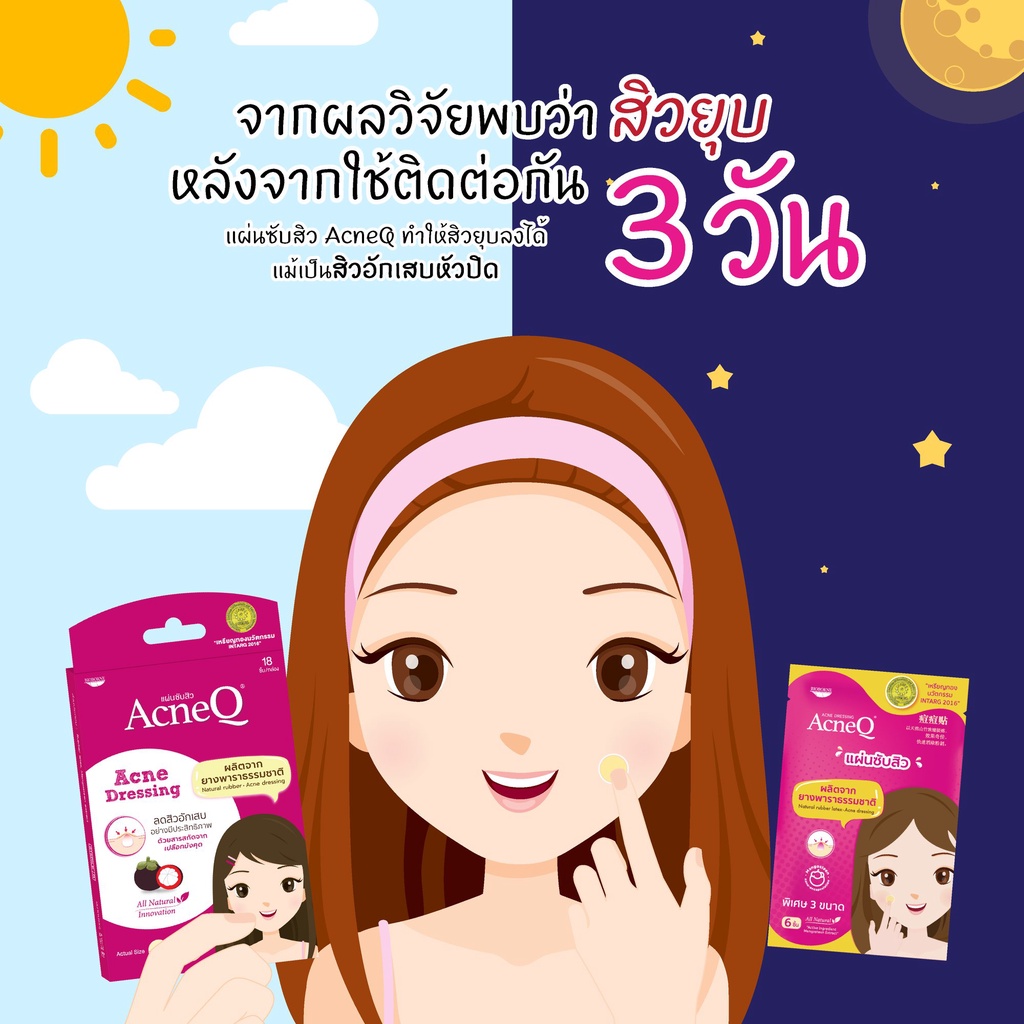 acneq-acne-dressing-acneq-แอคเน่คิว-ผลิตภัณฑ์แผ่นซับสิว