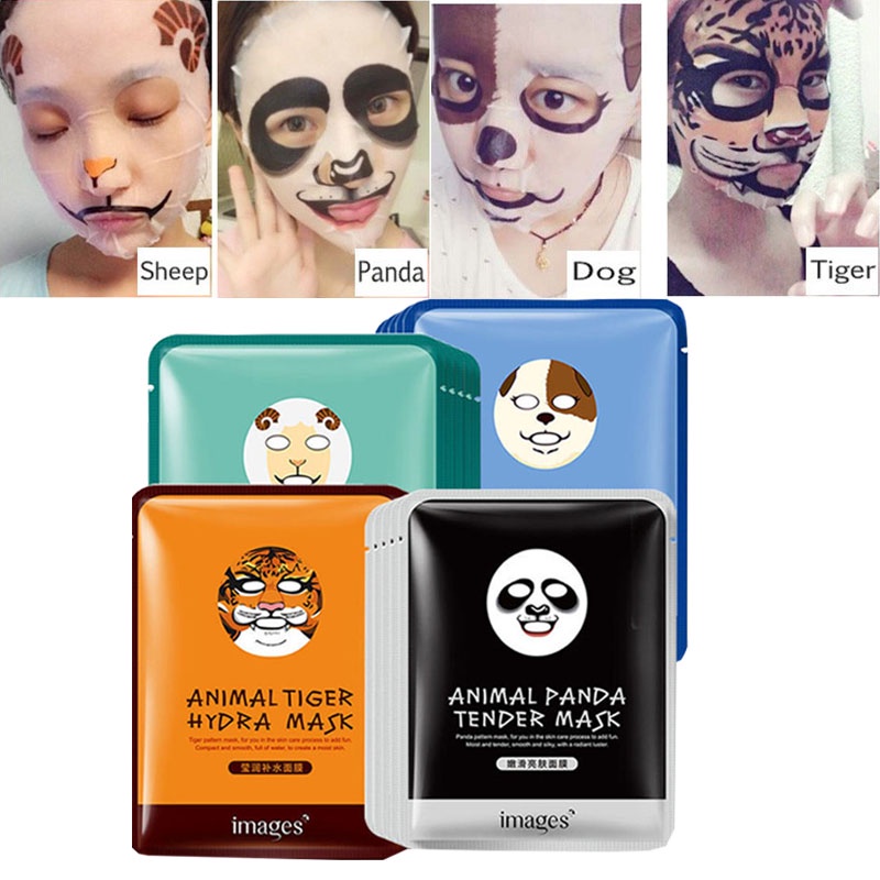 Animal Face Mask Deep Moisturizing Sheet Mask Oil Control Brighten Skin