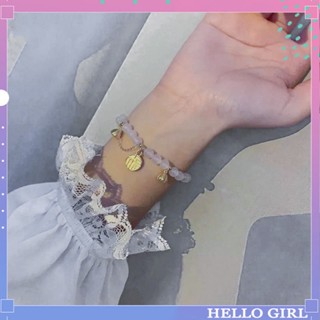 Jewelry สร้อยข้อมือ จี้ตัวอักษร HELLO GIRL สไตล์เกาหลี เครื่องประดับแฟชั่น สําหรับผู้หญิง และนักเรียน