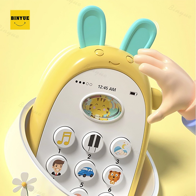 binyue-688-38-โทรศัพท์เด็กเล่น-ของเล่นโทรศัพท์-แบบมีเสียง-โทรศัพท์ของเล่น-สำหรับเด็ก-ของเล่นเสริมพัฒนาการ-คละสี