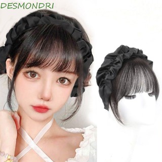 Desmondri ที่คาดผมหน้าม้า เมฆ สีน้ําตาล สีดํา ธรรมชาติ เครื่องประดับผม ขอบปลอม คลิปไฟเบอร์ ทนความร้อน เด็กผู้หญิง ผมฟู