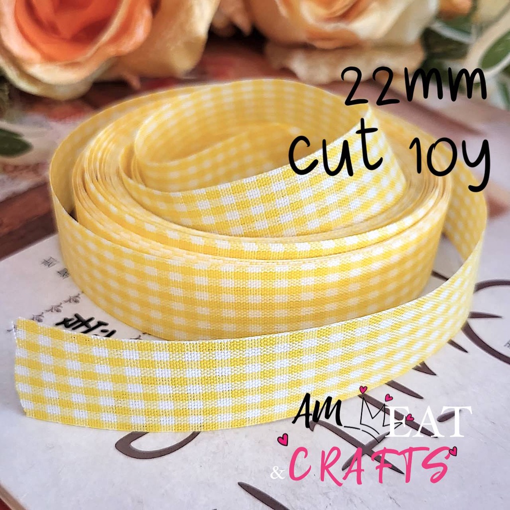 22mm-ริบบิ้น-ลายสก็อต-ริบบิ้น-ผ้าต่วน-ริบบิ้น-ribbon-for-diy-ริบบิ้นสำหรับวันพิเศษ-และวันเทศกาล-สินค้าพร้อมส่งจากไทย