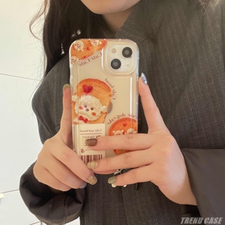 เคสโทรศัพท์มือถือ ซิลิโคนนิ่ม ลายฉลากขนมปังน่ารัก สําหรับ iPhone 13 11 14 Pro Max 14 Plus 14Pro