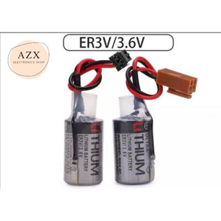 ถุกสุด! ER3V 3.6V 1000MAh JZSP-BA01 PLC อุตสาหกรรมแบตเตอรี่ลิเธียมพร้อมปลั๊กสีดำสำหรับ TOSHIBA ER3V/3.6V JZSPBA01