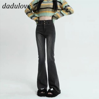 DaDulove💕 New Korean Version of Ins Jeans High Waist Wide Leg Pants Niche plus Size Womens Straight Pants