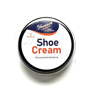 Shucare Shoe cream 50 ml. ครีมขัดเงาชนิดตลับ มีให้เลือก 2 สี สีธรรมชาติ (ใช้ได้กับหนังทุกสี) / สีดำ บำรุงถนอมรักษาหนั...