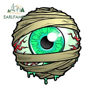 Earlfamily สติกเกอร์ไวนิล ลายกราฟฟิตี้ ลูกตา 13 ซม. x 11.8 ซม. กันน้ํา สําหรับตกแต่งรถยนต์