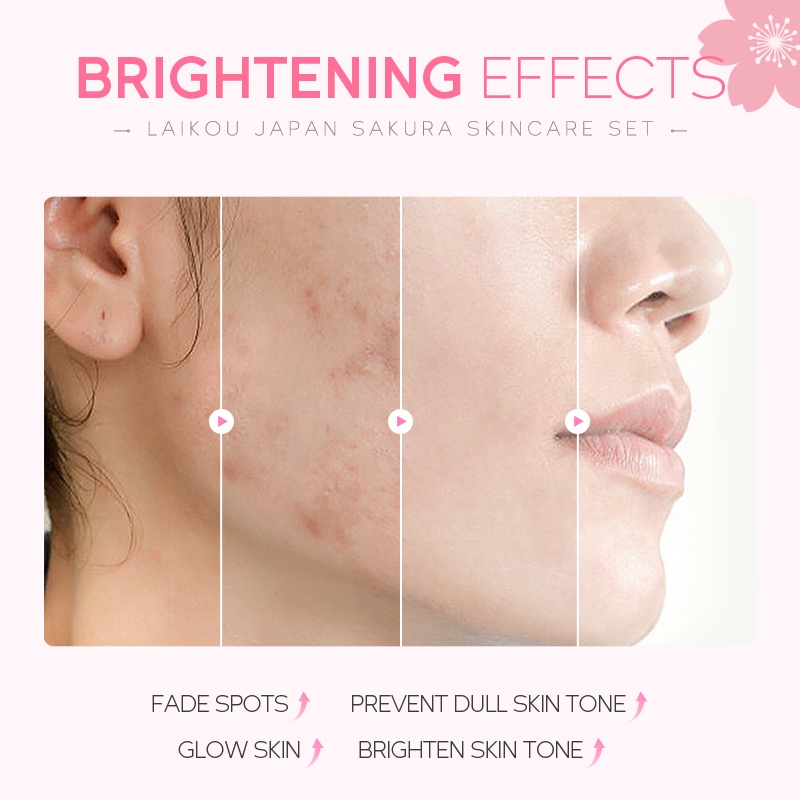 ภาพสินค้าLAIKOU Japan Sakura Skin Care Set Brighten Skin Tone Nourishing Moisturizing Skincare 5pcs/Set จากร้าน laikou.thailand บน Shopee ภาพที่ 5