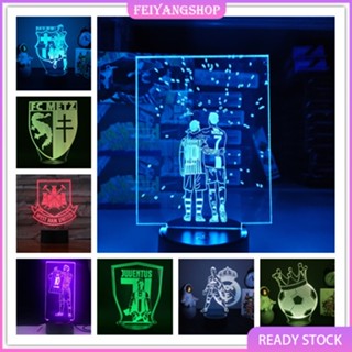 โคมไฟตั้งโต๊ะ LED รูปฟุตบอล ดาว 3D ของขวัญวันเกิด สําหรับตกแต่งห้อง