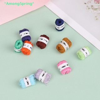 Amongspring&gt; ลูกบอลไหมพรมจิ๋ว 1:12 อุปกรณ์เสริม สําหรับตกแต่งบ้านตุ๊กตา 10 ชิ้น ต่อชุด