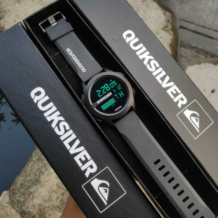 ภาพหน้าปกสินค้าQuiksilver นาฬิกาข้อมือดิจิทัล สายยาง Led กันน้ํา สําหรับผู้ชาย NOBOX