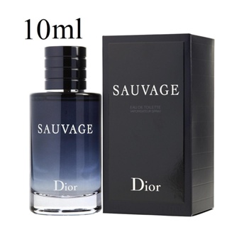 Dior Sauvage EDT ,EDP 10ml แบบหัวแต้ม น้ำหอมของแท้ น้ำหอมสำหรับคุณผู้ชาย มาพร้อมกลิ่นหอมสดชื่นและสะอาด