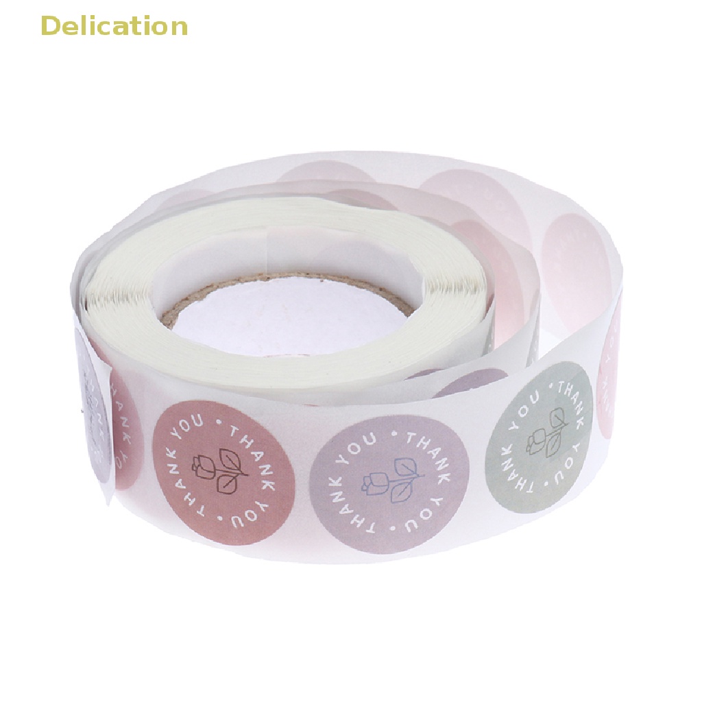 delication-สติกเกอร์ฉลาก-ลาย-thank-you-สไตล์เรโทร-มีกาวในตัว-สําหรับติดตกแต่งเครื่องเขียน-500-ชิ้น