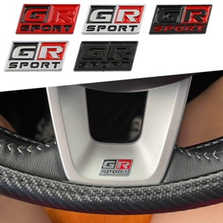 สติกเกอร์โลโก้โลหะ 3D GR SPORT สําหรับติดตกแต่งพวงมาลัยรถยนต์ Toyota