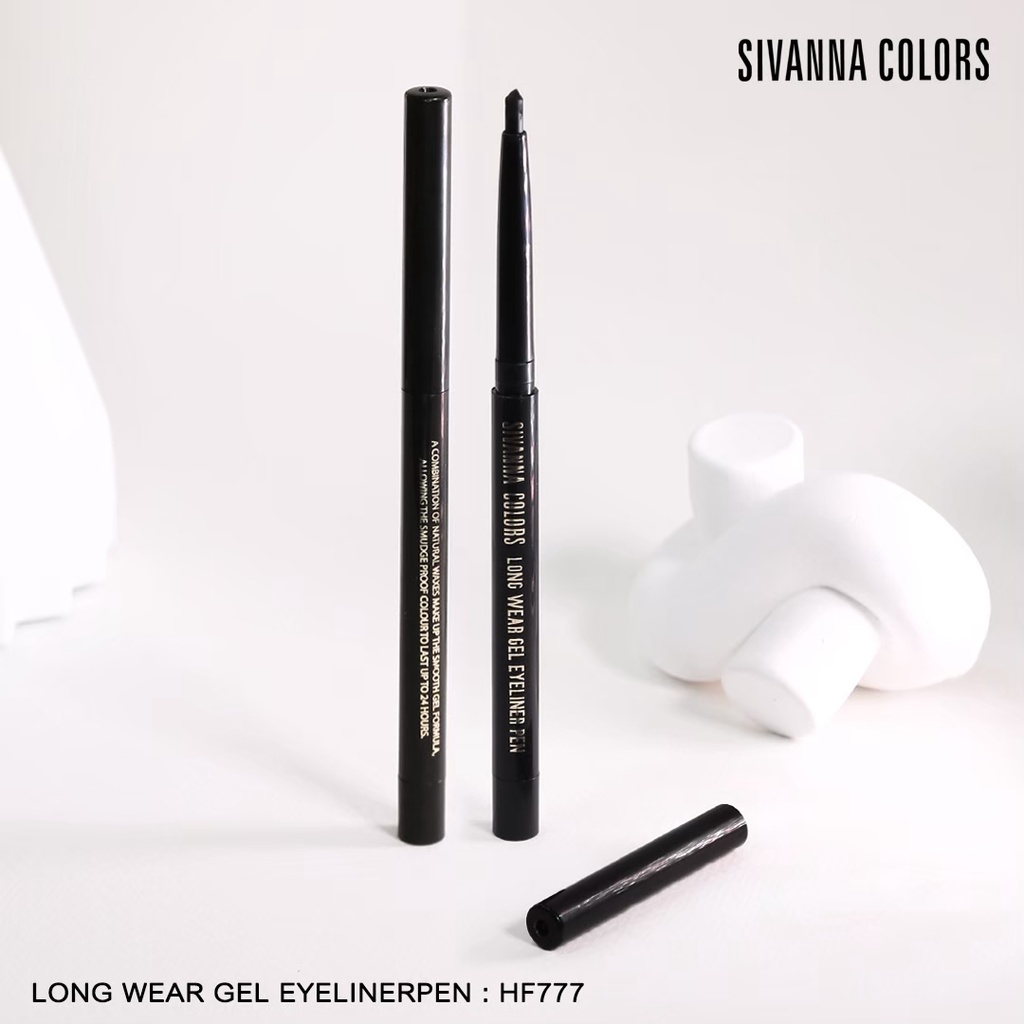 hf777-ซิเวนน่า-เจลไลเนอร์-อายไลเนอร์-เนื้อเจล-พร้อมที่เหลา-sivanna-colors-long-wear-gel-eyeliner-pen