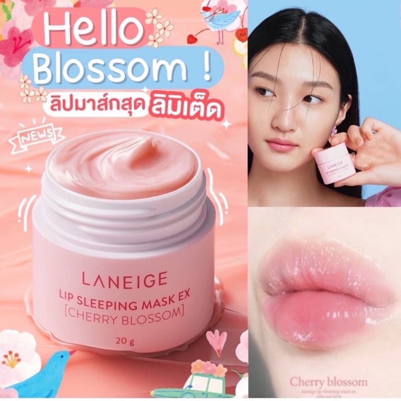 คอลใหม่ลาเนจ-ปากน้อลน่าจุ๊บบบบ-laneige-lip-sleeping-mask-ex-limited-cherry-blossom