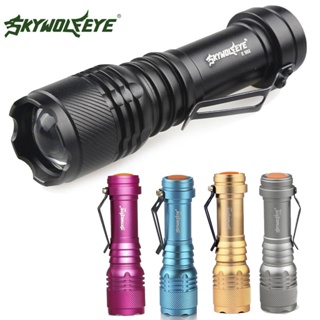 Skywolfeye E502 ไฟฉาย CREE XPE LED 300lumen ซูมได้ สําหรับตั้งแคมป์ เดินป่า